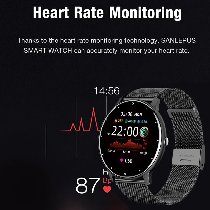 2026 Smart Watch Ladies Full Touch Screen Sports Fitness Watch IP67 Waterproof Bluetooth for Android Ios Smart Watch Female