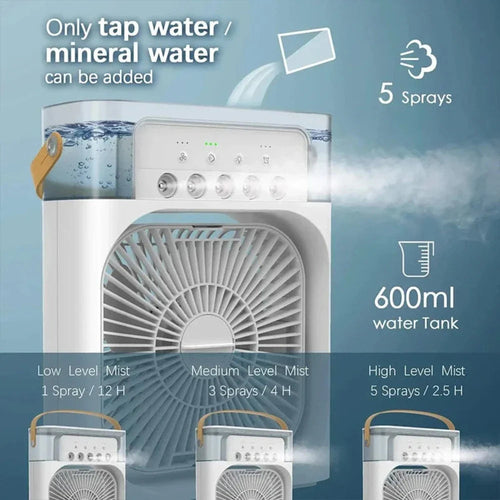 Tragbarer Tisch-Luftkühler mit Ventilator