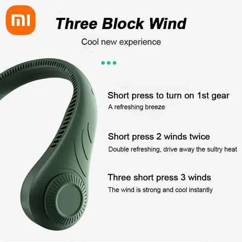 Xiaomi Prenosni ventilator za okoli vratu 360 stopinj