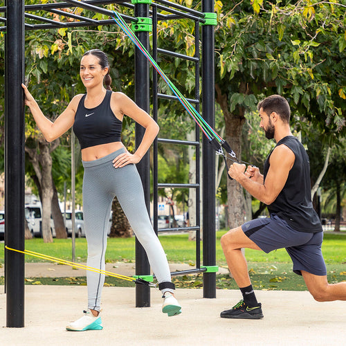 Komplet elastik za vadbo z dodatki in vodičem Rebainer