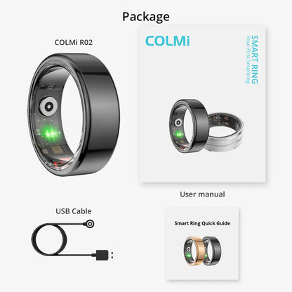 R02 Smart Ring Military Grade Titanium Steel Shell Health Monitoring IP68 &amp; 3ATM Waterproof Multi-Sport Modes