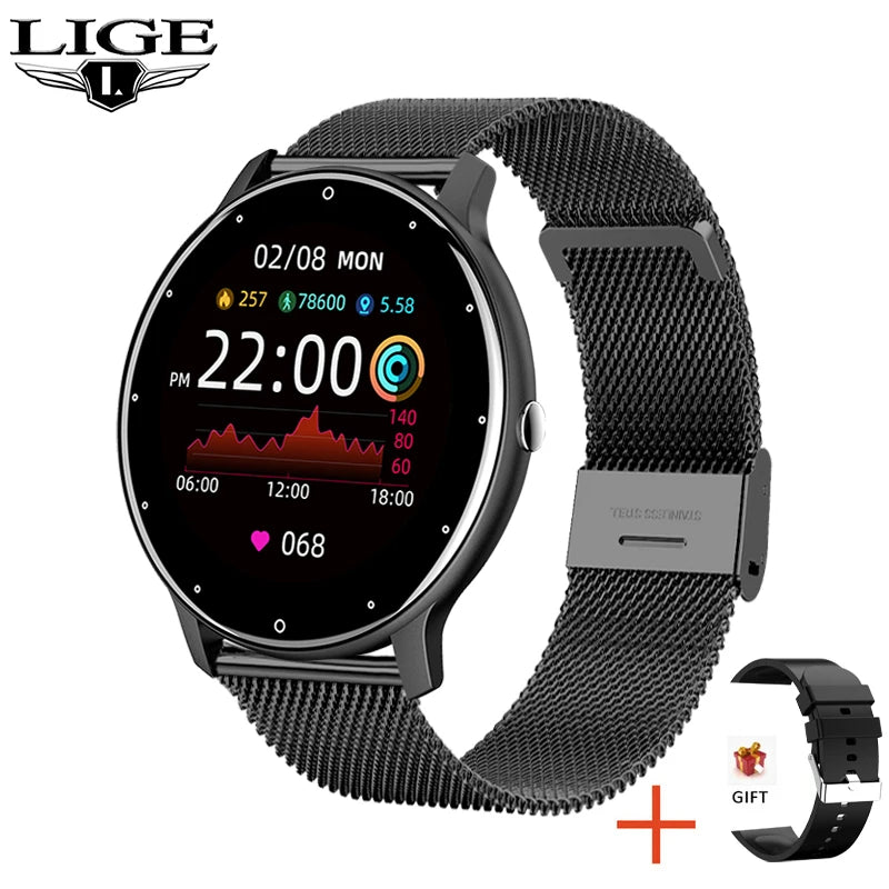 2026 Smart Watch Ladies Full Touch Screen Sports Fitness Watch IP67 Waterproof Bluetooth for Android Ios Smart Watch Female