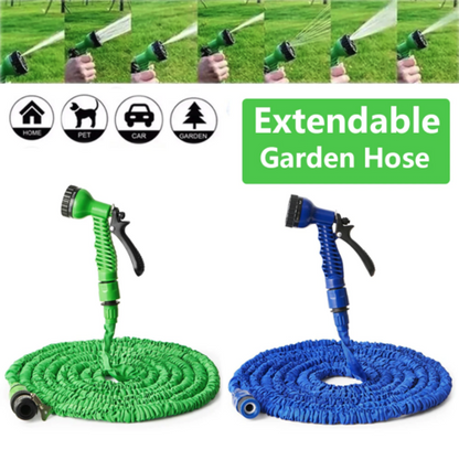 Flexibler Gartenschlauch mit Sprühdüse (25, 50, 75 oder 100ft)