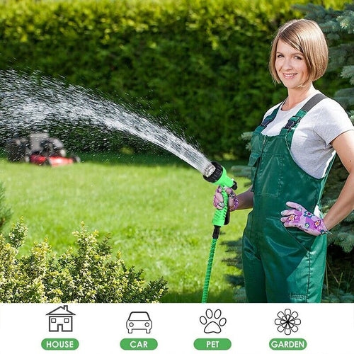 Flexibler Gartenschlauch mit Sprühdüse (25, 50, 75 oder 100ft)
