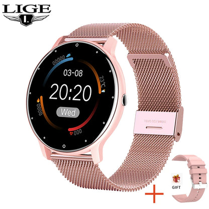 2026 Smart Watch Ladies Full Touch Screen Sports Fitness Watch IP67 Waterproof Bluetooth for Android Ios Smart Watch Female