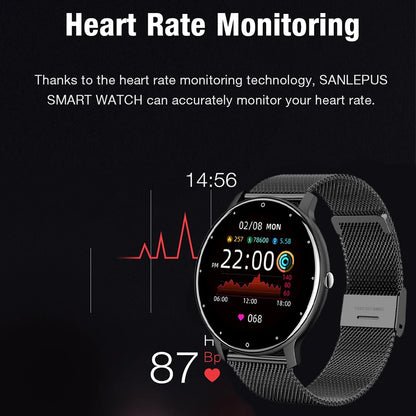 2026 Smart Watch Ladies Full Touch Screen Sports Fitness Watch IP67 Waterproof Bluetooth for Android Ios Smart Watch Female