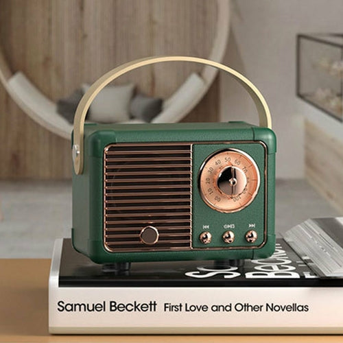 Kompaktni retro Bluetooth zvočnik z vgrajenim radijem