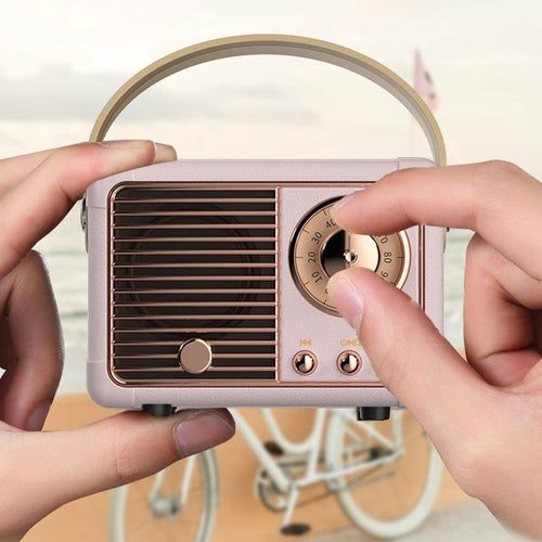 Kompaktni retro Bluetooth zvočnik z vgrajenim radijem