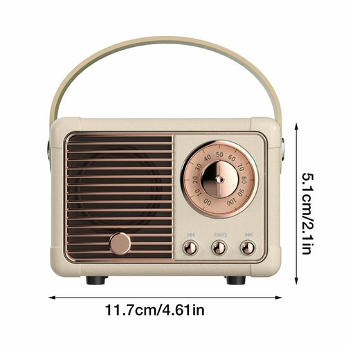 Kompaktni retro Bluetooth zvočnik z vgrajenim radijem