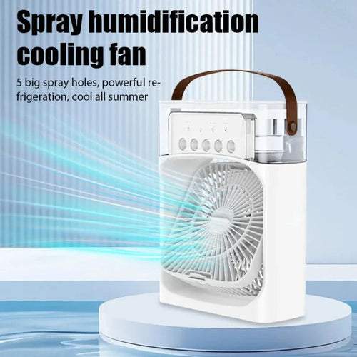 Portable desktop air cooler with fan