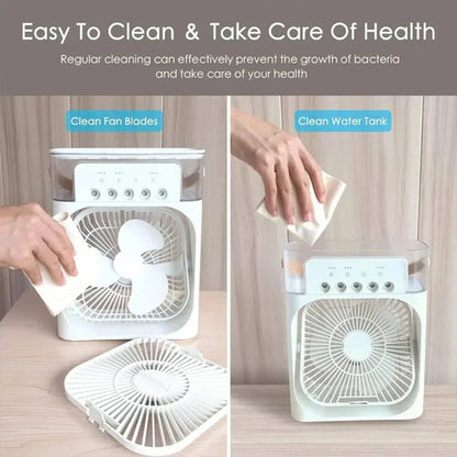 Prenosni namizni hladilnik zraka z ventilatorjem