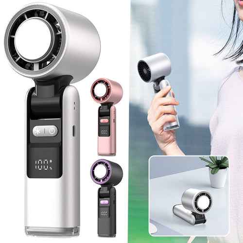 Turbo mini ventilator Ice Cool z digitalnim zaslonom – USB polnilni
