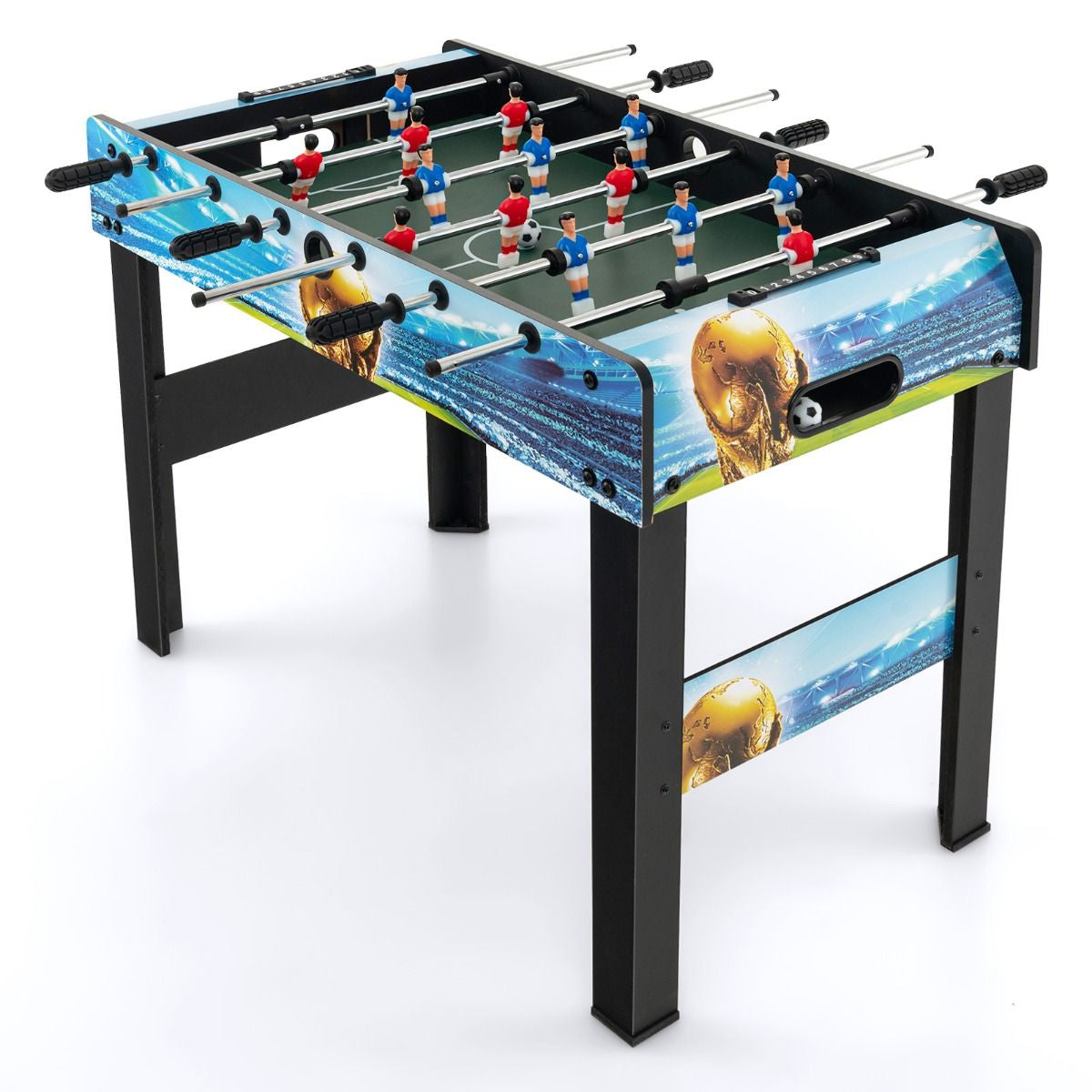 2 in 1 Tischkicker Mit 14 Kicker & 2 Bällen & Punktezähler & Abnehmbaren Beinen Tischfußball