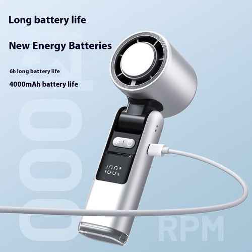 Turbo mini ventilator Ice Cool z digitalnim zaslonom – USB polnilni