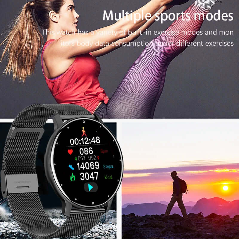 2026 Smart Watch Ladies Full Touch Screen Sports Fitness Watch IP67 Waterproof Bluetooth for Android Ios Smart Watch Female