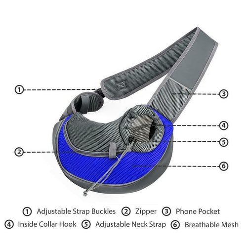 Travel shoulder bag for puppies and kittens